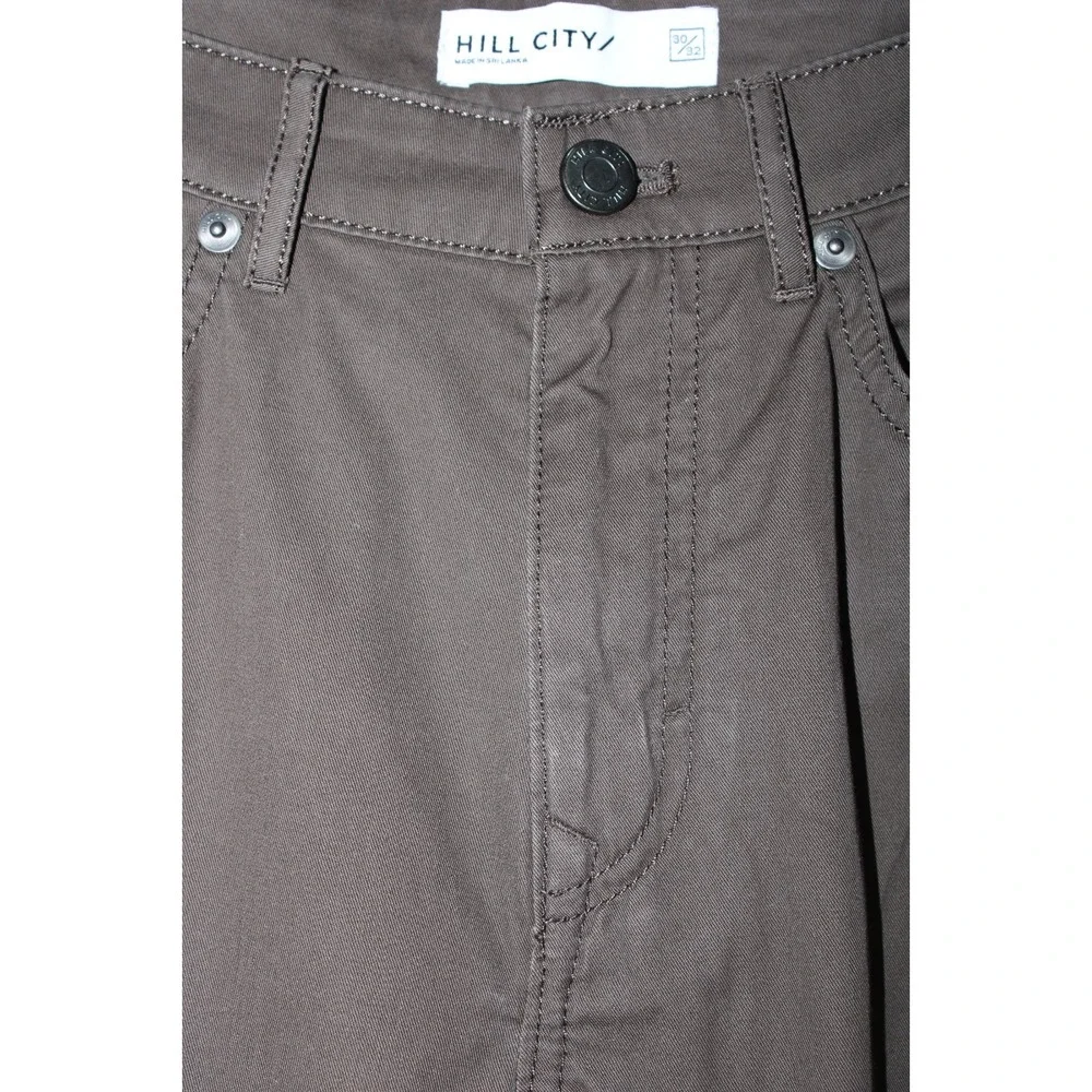 Hill City Men's Size 30x32 Olive Green Twill 5 Pocket Pants
